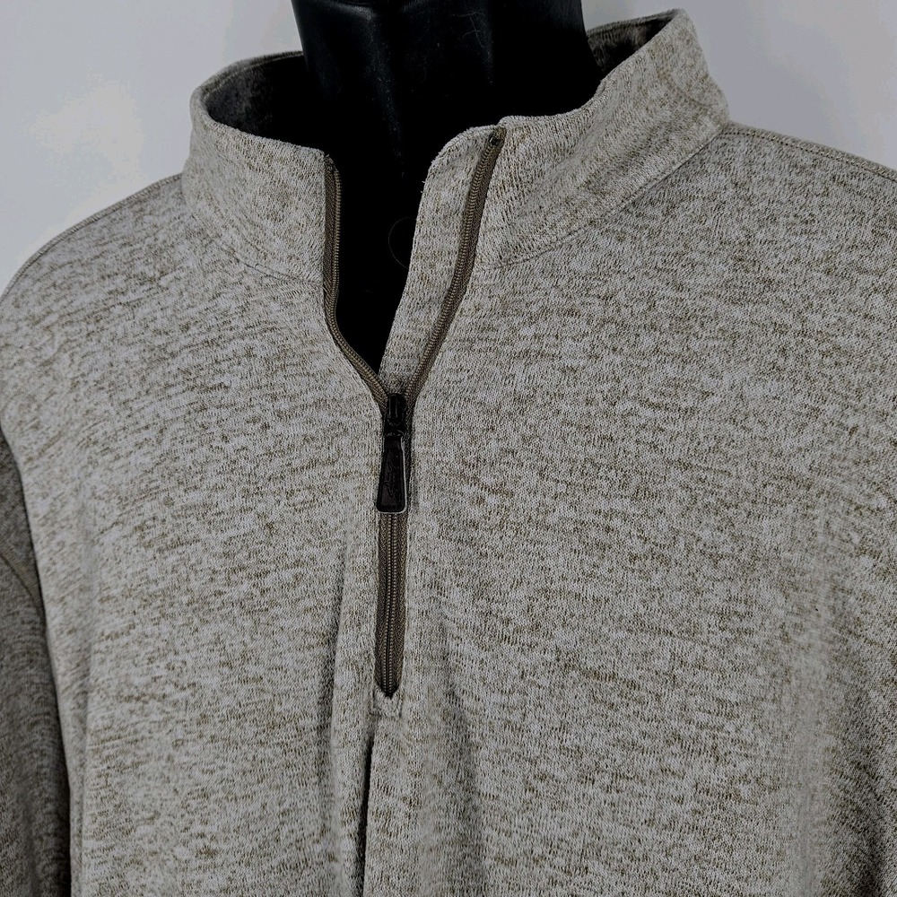 Greg Norman Mens Size XXL 1/4 Zip Tan Pullover RN#‎ 128492